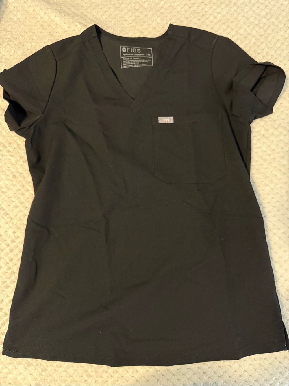 Figs Black Women Catarina Scrub Top